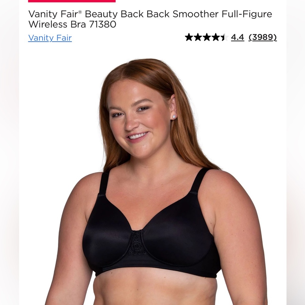 3/$17 Vanity Fair backs bra 40DD